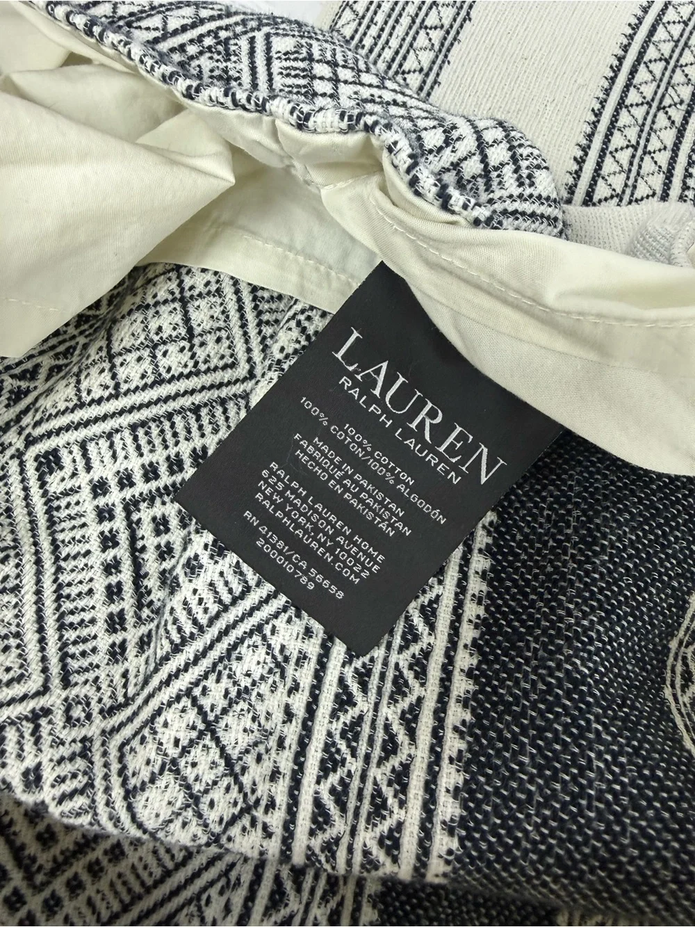 Lauren Ralph Lauren Taylor King Sham Set Southwestern Cotton EUC
